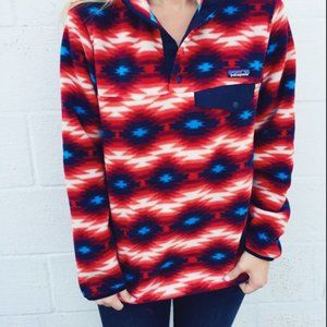 Patagonia Womens Fleece Aztec Red